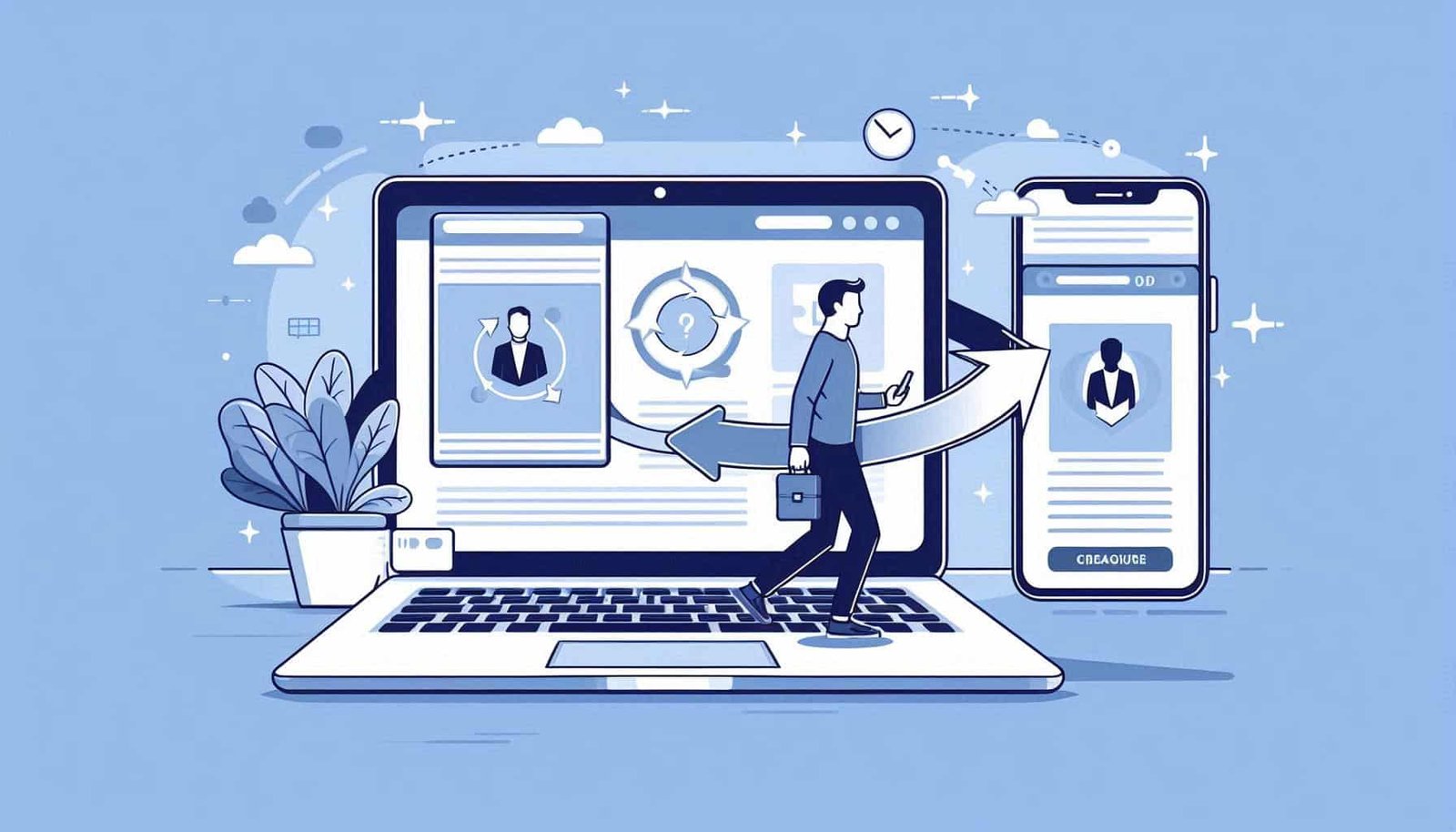 Digital Marketing Analytics and Tools Illustration