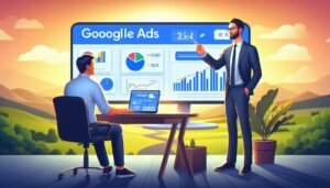 Dashboard visual showing ROI and PPC performance metrics